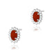 Cercei Aur 14K K0569 Coral Diamant 2 x 0,20ct