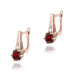 Cercei Aur 14k cu Garnet 1.00 ct si Diamante Naturale Naturale 0.03 ct