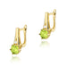 Cercei Aur 14k cu Peridot 1.20 ct si Diamante Naturale Naturale 0.03 ct