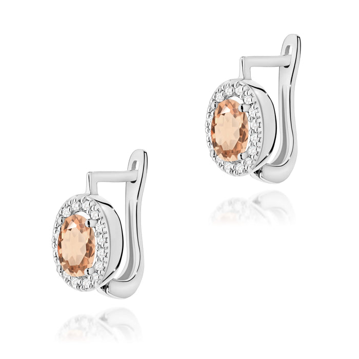 Cercei Aur 14K K0574 Morganit 2 x 0.40ct