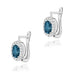 Cercei Aur 14K K0574 Topaz London Blue 2 x 0.50ct