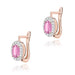 Cercei Aur 14K K0574 Safir Roz 2 x 0.45ct