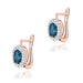 Cercei Aur 14K K0574 Topaz London Blue 2 x 0.50ct