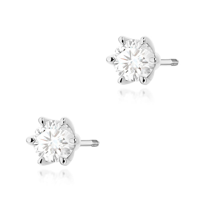 Cercei Aur 14K K0575 Diamant 2 x 0,50ct