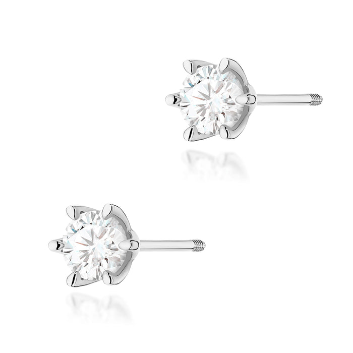 Cercei Aur 14K K0575 Diamante Cultivate 2 x 1.00ct