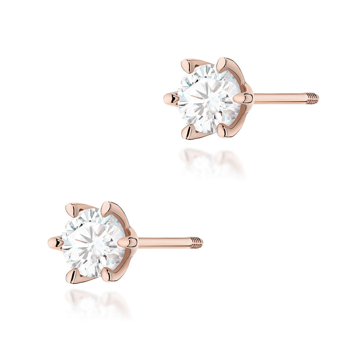 Cercei Aur 14K K0575 Diamante Cultivate 2 x 1.00ct