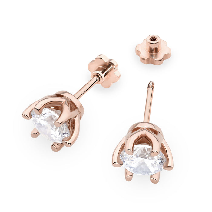 Cercei Aur 14K K0575 Diamante Cultivate 2 x 1.00ct