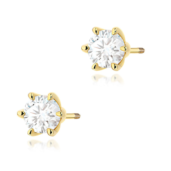 Cercei Aur 14K K0575 Diamant 2 x 0,70ct