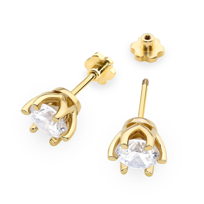 Cercei Aur 14K K0575 Diamante Cultivate 2 x 1.00ct