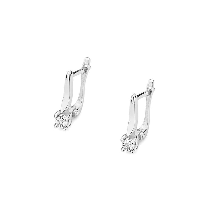 Cercei Aur 14K cu Diamante Naturale Naturale 0.0172 ct