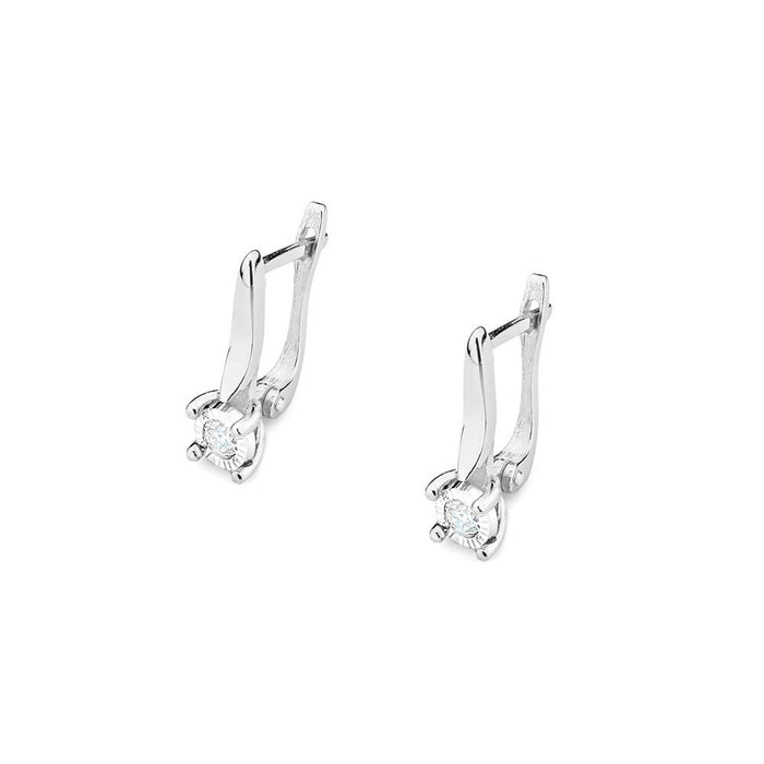 Cercei Aur 14K cu Diamant Natural 0.08 ct