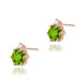 Cercei Aur 14K cu Peridot 1.20 ct si Diamant Natural 0.03 ct