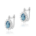 Cercei Aur 14K cu Topaz London Blue 1.00 ct si Diamante Naturale 0.24 ct.