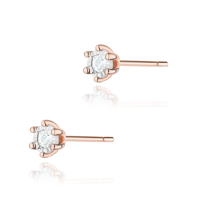 Cercei Aur 14K cu Diamante Naturale Naturale 0.16 ct