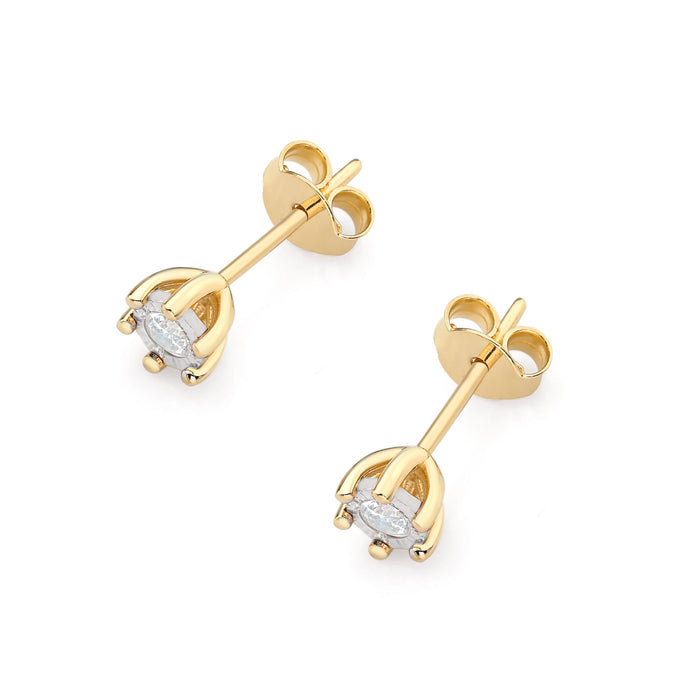 Cercei Aur 14K cu Diamante Naturale Naturale 0.16 ct