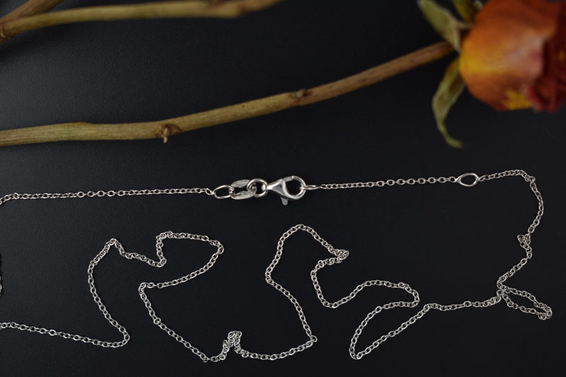 Forzatina chain Silver 925, rhodium-plated, length 45cm+3cm
