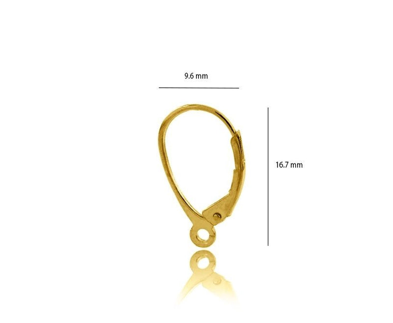 Tortita aur 14k leverback 16.7 mm