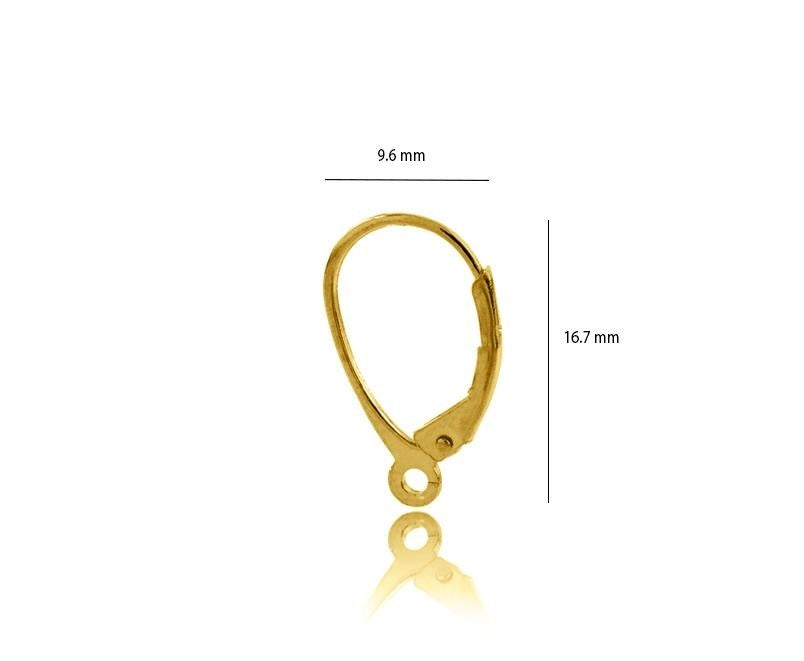 Tortita aur 14k leverback 16.7 mm