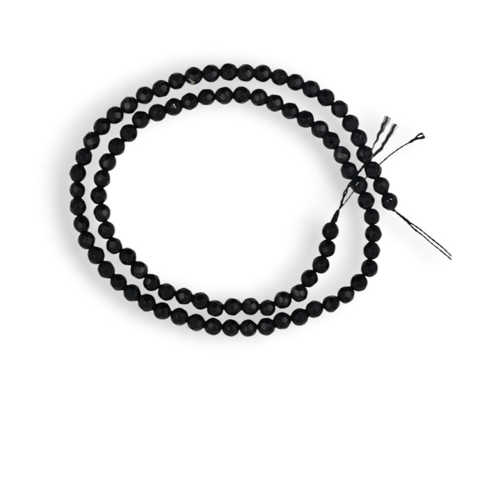 Sirga Onix sfere fatetate 4 mm