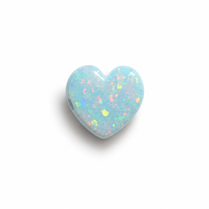 Cabochon Opal verde inima 9x9mm