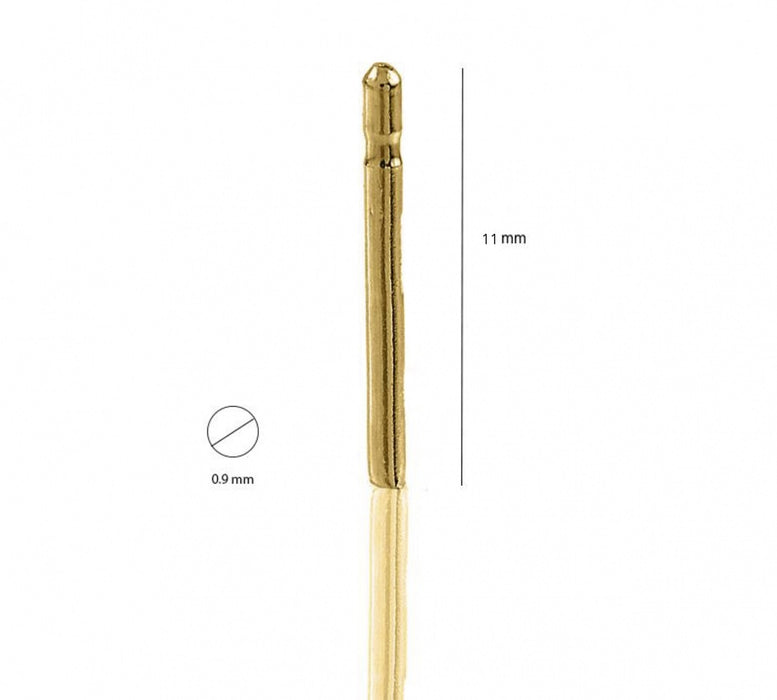 Tija(pin) aur 14k - 11 mm