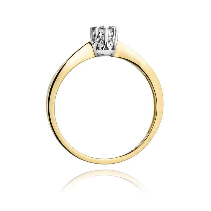 Inel Aur 14K cu Diamant Natural 0.15 ct