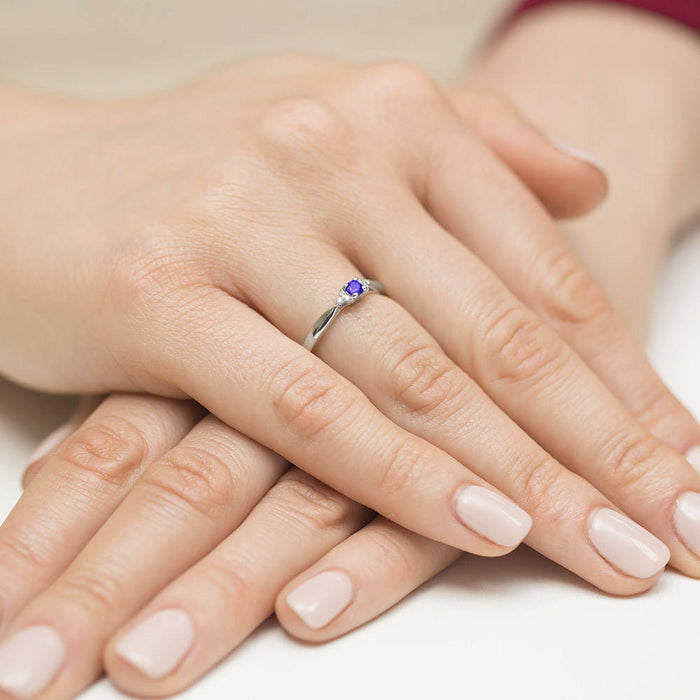 Inel Aur 14K cu Tanzanit 0.15 ct