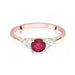 Inel Aur 14K cu Rubin 0.60 ct si Diamante Naturale 0.18 ct