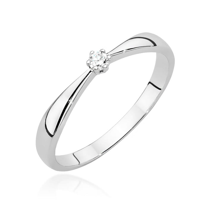 Inel Aur 14K cu Diamant Natural 0.04 ct