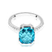 Inel Aur 14K cu Topaz Swiss 3.00 ct si Diamante Naturale 0.07 ct