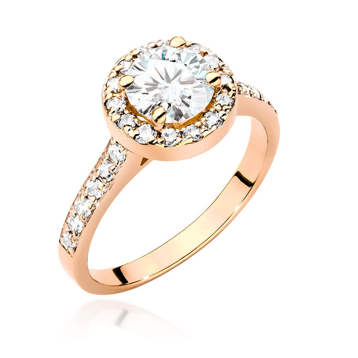 Inel Aur 14k cu Diamante Naturale 0.92ct