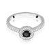 Inel Aur 14k cu Diamant Negru 0.30 ct si Diamante Naturale 0.34 ct