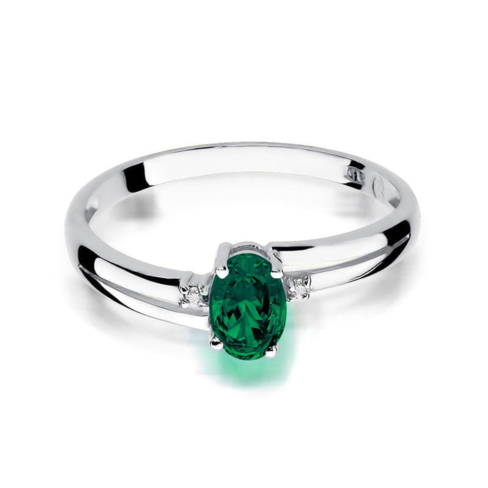 Inel Aur 14K cu Smarald 0.40 ct