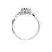 Inel Aur 14k cu Ametist 0.10 ct si Diamante Naturale Laterale de 0.116 ct