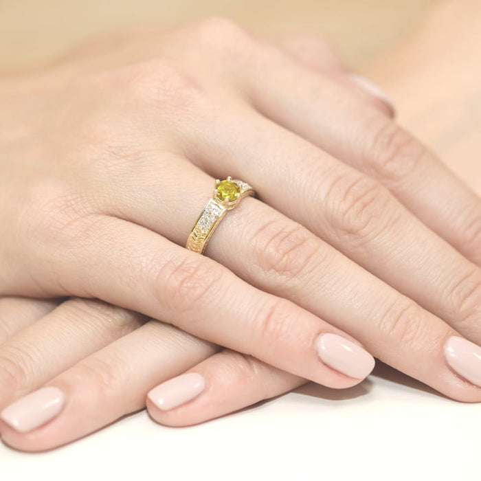 Inel Aur 14K cu Citrine 0.50 ct