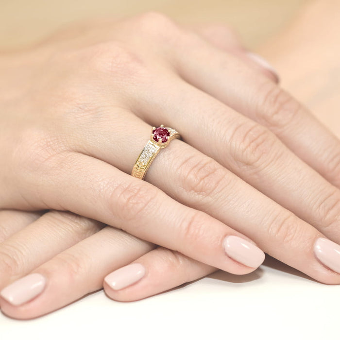 Inel Aur 14k cu Rubin 0.50 ct