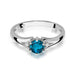 Inel Aur 14K cu Topaz London Blue 0.50 ct si Diamante Naturale