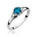 Inel Aur 14K cu Topaz London Blue 0.50 ct si Diamante Naturale