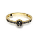 Inel Aur 14k cu Diamante Naturale Negre 0.09 ct