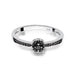 Inel Aur 14k cu Diamante Naturale Negre 0.09 ct