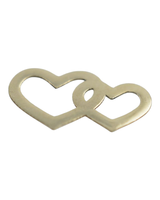 Pandantiv 2 inimi decupate din aur 14K – BSR011