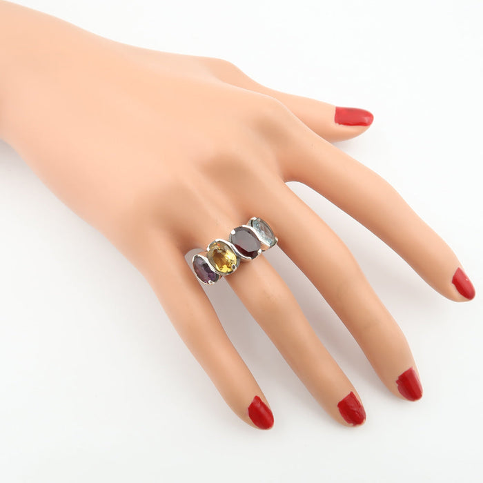 Inel Argint 925 cu Pietre Multicolore