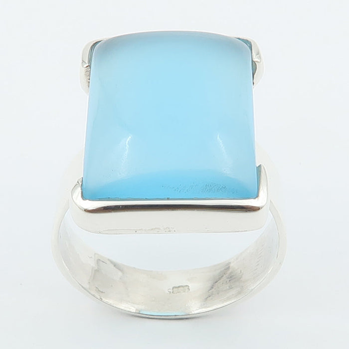 Inel Argint 925 cu Calcedonia Cabochon