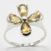 Inel Argint 925 Floare cu Citrine