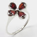 Inel Argint 925 Floare cu Garnet