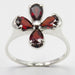 Inel Argint 925 Floare cu Garnet