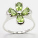 Inel Argint 925 Floare cu Peridot