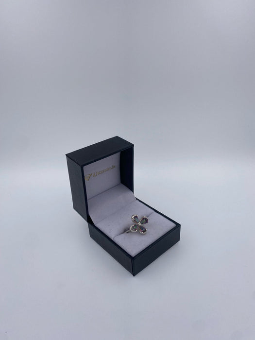 Inel Argint 925 Floare cu Topaz Mistic