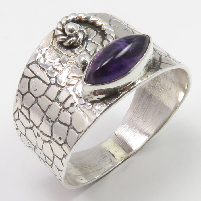 Inel Argint 925 cu Ametist Cabochon