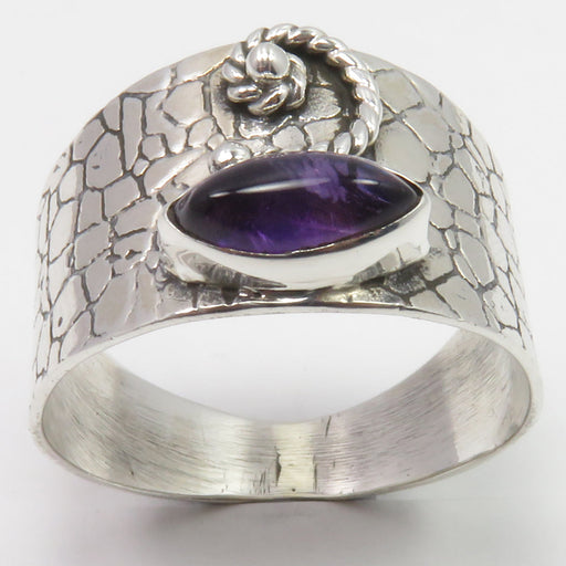 Inel Argint 925 cu Ametist Cabochon